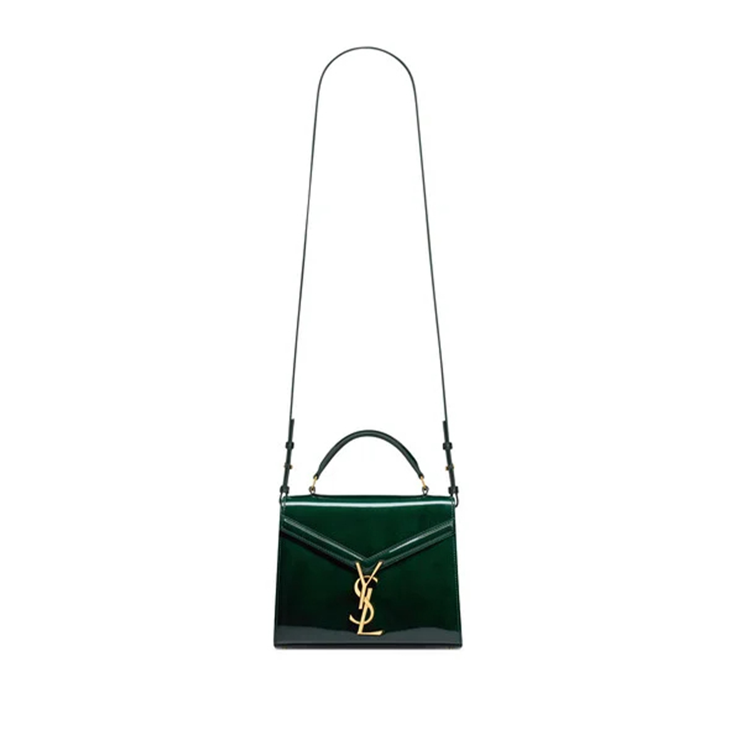 YSL CASSANDRA MINI TOP HANDLE BAG IN PATENT LEATHER 623930AAEF93856 (20*16*7.5cm)